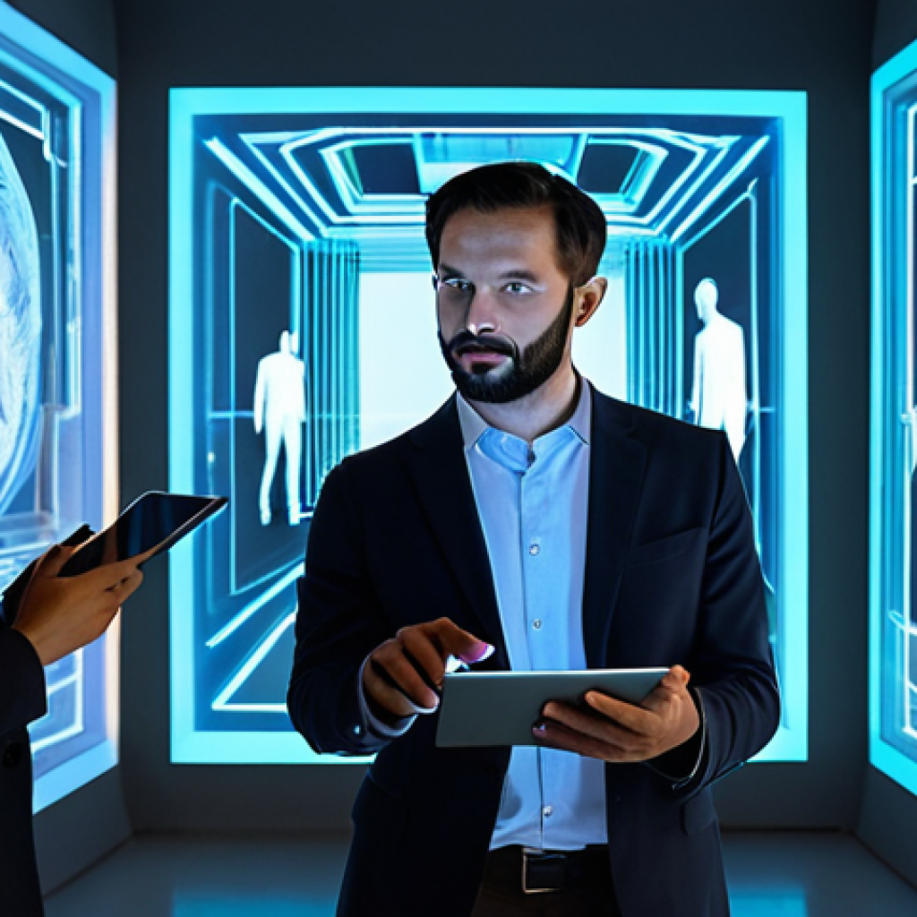 Digital Transformation**

"A diverse team collaborating on a holographic art installation projected in a modern museum. People are interacting with the digital art using tablets and gesture controls, fully clothed in professional attire, appropriate content, safe for work, perfect anatomy, natural proportions, digital art showcase, museum exhibit, high quality, professional."

**