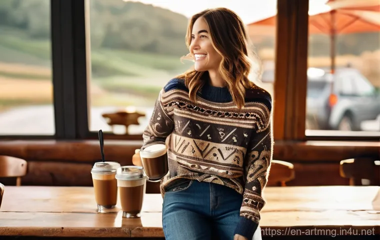 예술과 브랜드 스토리텔링 - **Prompt:** A cozy and inviting scene featuring a small artisanal coffee brand. The focus is on the ...