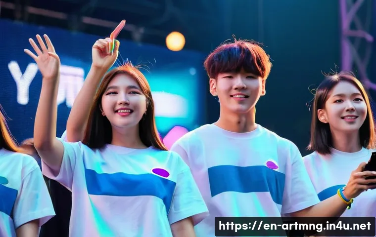 K POP과 문화산업 - **Prompt: Global K-Pop Fandom Unity**
    A vibrant, diverse group of K-Pop fans from around the wor...